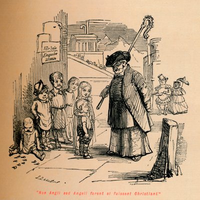 Non Angli sed Angeli forent si fuissent Christiani, ca. 1860 door John Leech