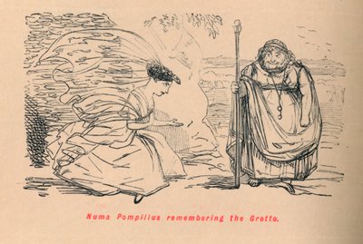 Numa Pompilius herinnert zich de Grot, 1852 door John Leech