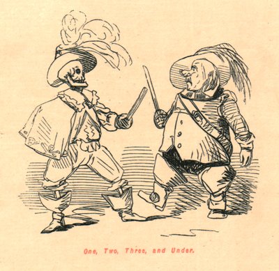Eén, twee, drie en onder, 1897 door John Leech