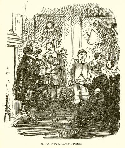 Een van de Thee Feestjes van de Beschermer door John Leech