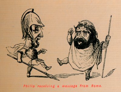 Filips ontvangt een bericht uit Rome, 1852 door John Leech
