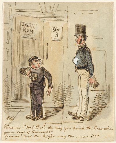 Politieagent en Jongen door John Leech