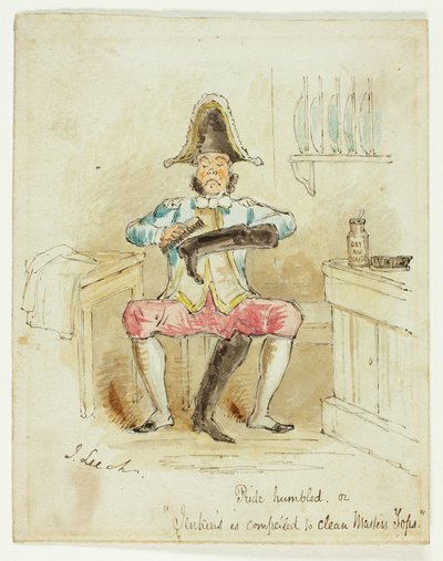 Vernederde Trots of Jenkins wordt Gedwongen om Meesters Schoon te Maken door John Leech