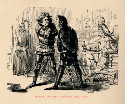 Ruzie tussen Somerset en York door John Leech