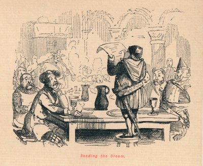 De droom lezen, ca. 1860 door John Leech
