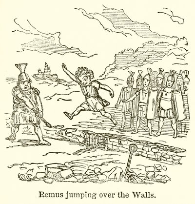 Remus springt over de muren door John Leech