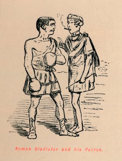 Romeinse gladiator en zijn patroon, 1852 door John Leech