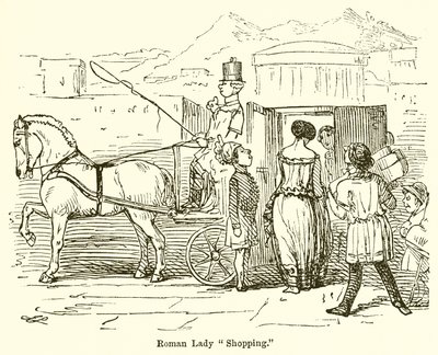 Romeinse dame winkelen door John Leech