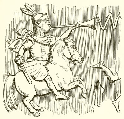 Romeinse soldaat te paard door John Leech