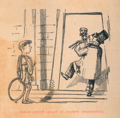 Romeinse jeugd verbijsterd door moderne amusements door John Leech