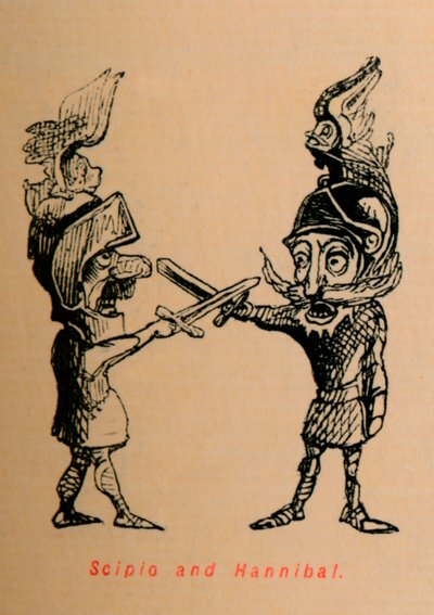 Scipio en Hannibal, 1852 door John Leech