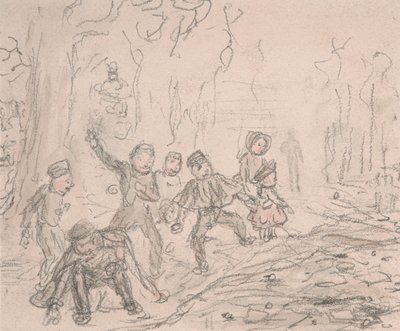 Sneeuwballen door John Leech