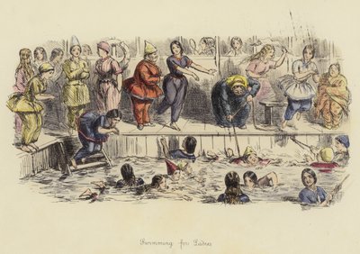 Zwemmen voor dames door John Leech