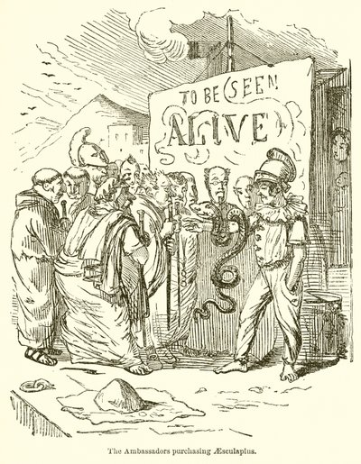 De Ambassadeurs die Aesculapius kopen door John Leech