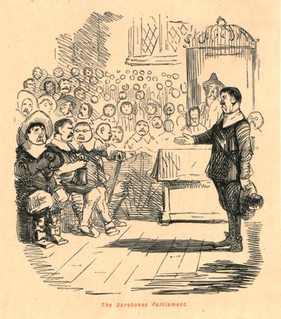 Het Barebones Parlement, 1897 door John Leech