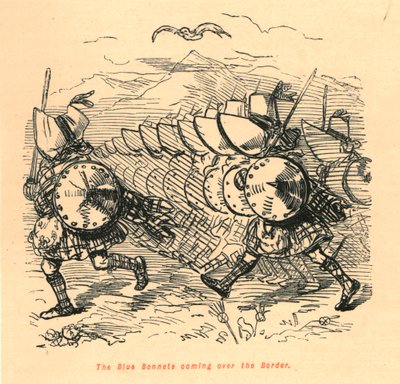 De Blauwe Bonnets komen over de grens door John Leech