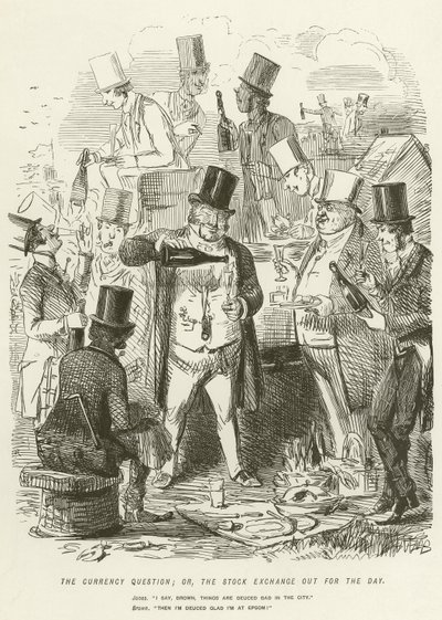 De valutakwestie; of, de beurs is een dagje uit door John Leech