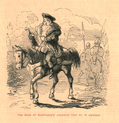 De Hertog van Buckingham vermoedt dat hij wordt bespied, 1897 door John Leech