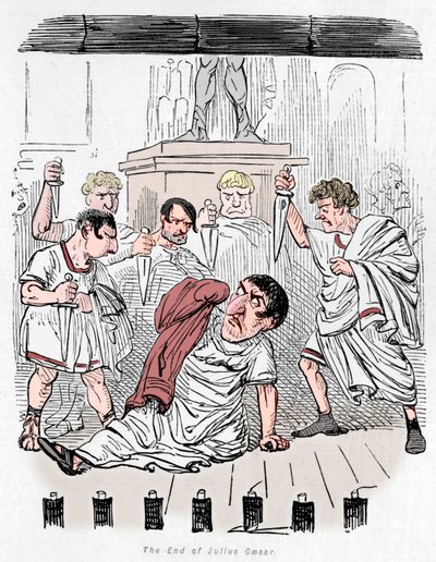 Het einde van Julius Caesar, 1852 door John Leech