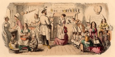 De Voorbereidende School voor Jonge Dames door John Leech