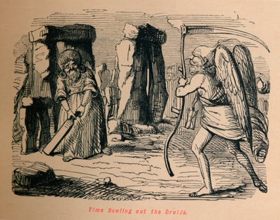 Tijd die de Druïden uitdaagt, ca. 1860 door John Leech