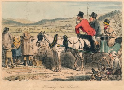 Jacht op de honden, 1865 door John Leech and Hablot Knight Browne