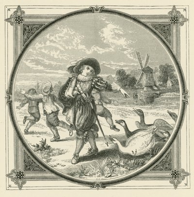 De gans sist goed, maar bijt niet (gravure) door John Leighton
