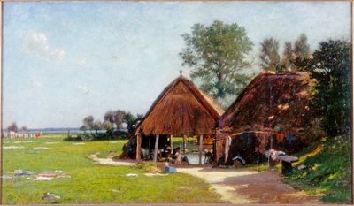 Wasplaats, Normandië, ca. 1918 door John Leslie Thomson