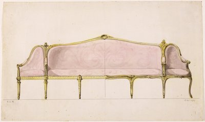 Ontwerp voor een bank door John Linnell