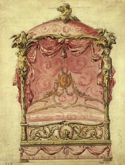 Engels Ontwerp voor een Groot Bed door John Linnell