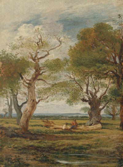 Landschap met Figuren door John Linnell