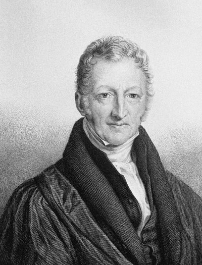 Portret van Thomas Robert Malthus 1766-1834 door John Linnell