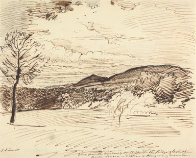 Uitzicht vanaf het raam van Mr. Sheppard, The Ridge, Gloucestershire door John Linnell