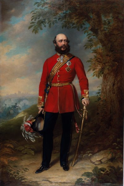 Veldmaarschalk ZKH George William Frederick Charles, 2e Hertog van Cambridge, circa 1862 door John Lucas
