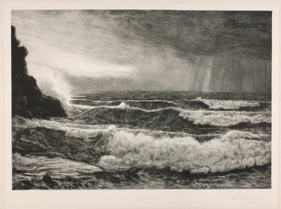 Branding bij Bornholm door John Lübschitz