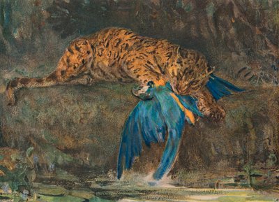 Jaguar en ara, eind 19e eeuw door John Macallan Swan