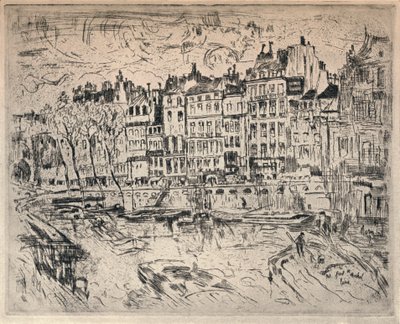 Bij de Pont St Michel, 1915 door John Marin