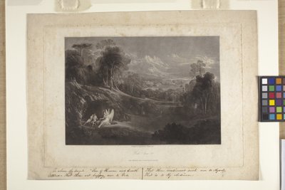 Rafaël in gesprek met Adam en Eva (mezzotint) door John Marin