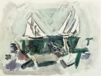 Schooner Yachts, Dear Isle, Maine door John Marin