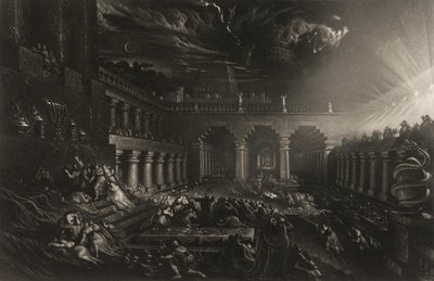 Het feest van Belsassar, uit Illustraties van de Bijbel door John Martin