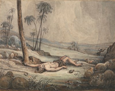 Kaïn en Abel door John Martin
