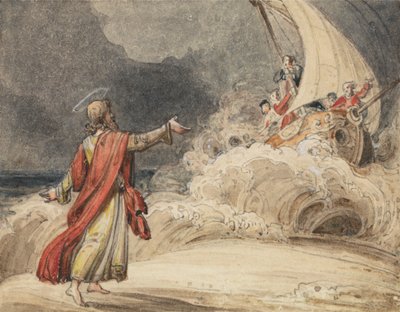 Christus Kalmeert de Storm door John Martin