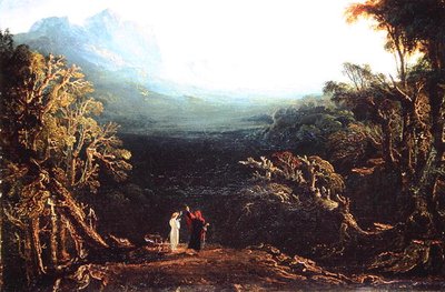 Edwin en Angelina of, De kluizenaar door John Martin