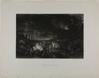 Val van Nineve, uit Illustraties van de Bijbel door John Martin