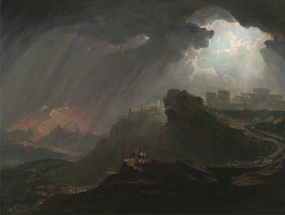 Jozua beveelt de zon om stil te staan door John Martin