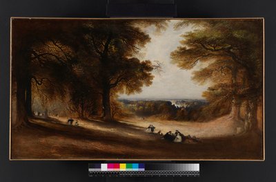 Landschap: Uitzicht in Richmond Park, 1850 door John Martin