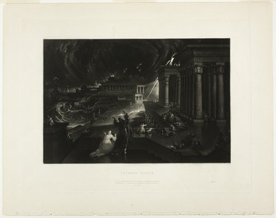 Zevende plaag, uit Illustraties van de Bijbel door John Martin