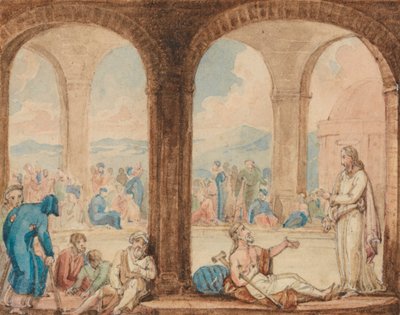 Het Badwater van Bethesda door John Martin