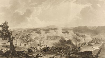 Slag bij Kirkee gevochten op 5 november 1816 waarbij 4785 Britse troepen het Mahratta Leger versloegen door John Massey (after) Wright