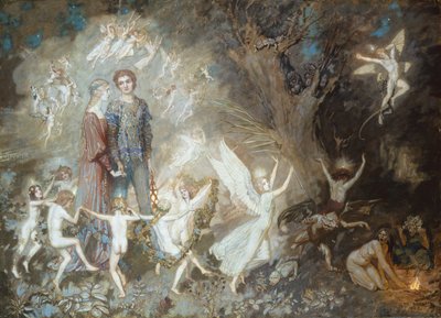 Jorinde en Joringel in het bos van de heks door John Duncan